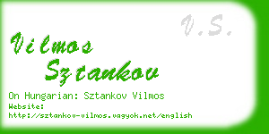 vilmos sztankov business card